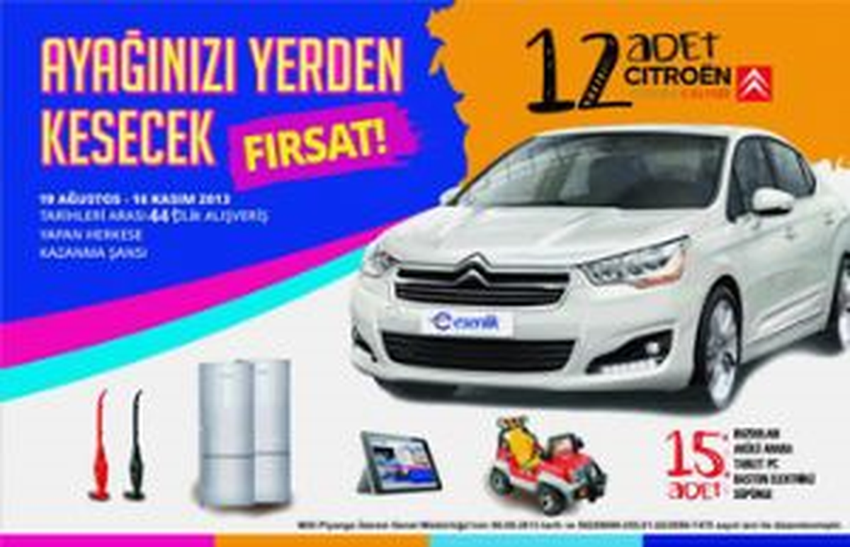 Talihlilere 15 Adet Otomobil Hediyesi Kampanyası