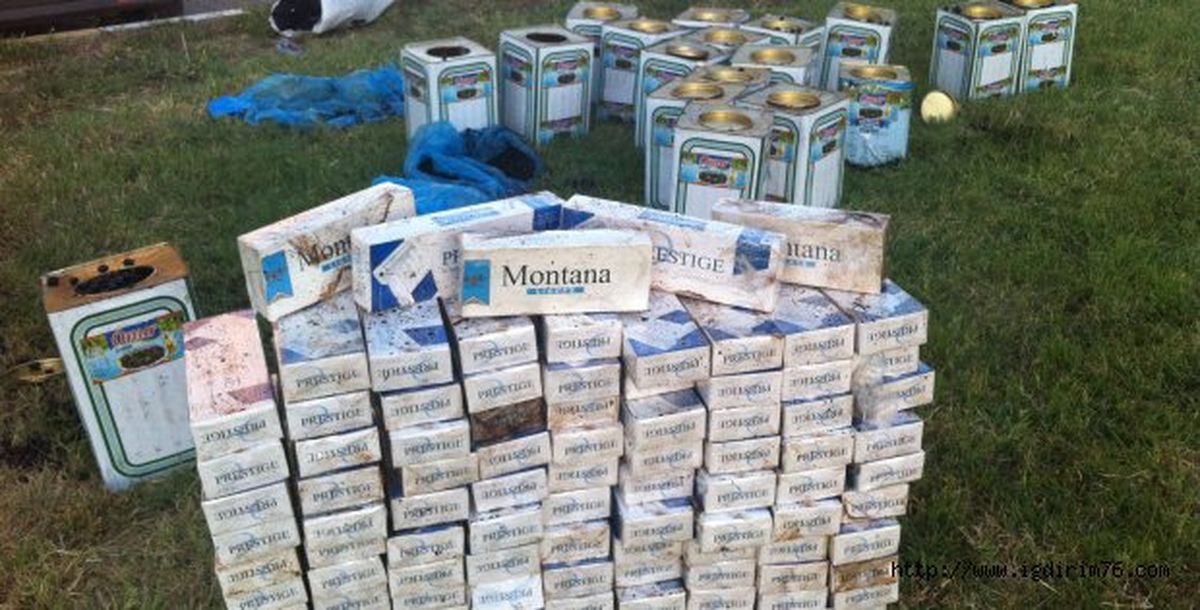 Zeytin Tenekelerinde Kaçak Sigara Ele Geçirildi