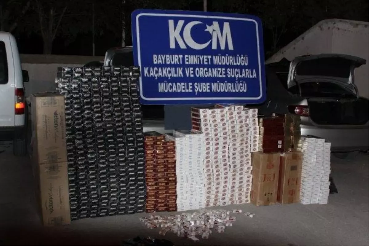 Bayburt\'ta 16 Bin 298 Paket Gümrük Kaçağı Sigara Ele Geçirildi