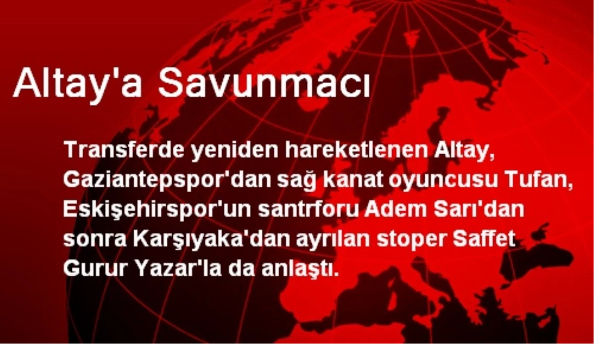 Altay\'a Savunmacı