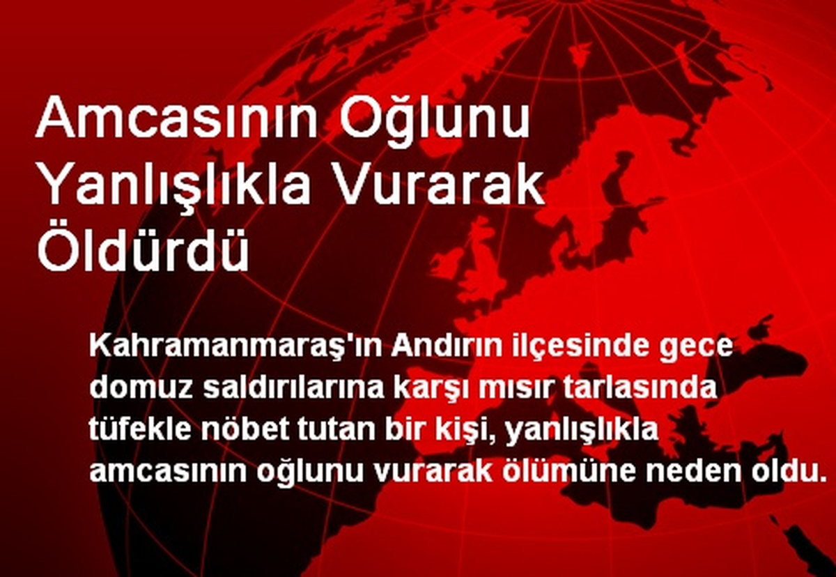 Amcasının Oğlunu Yanlışlıkla Vurarak Öldürdü
