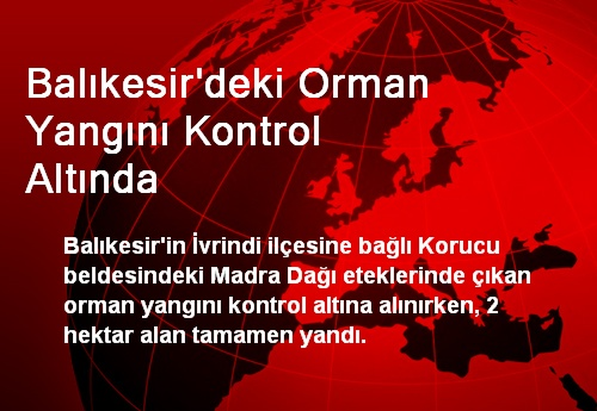 Balıkesir\'deki Orman Yangını Kontrol Altında