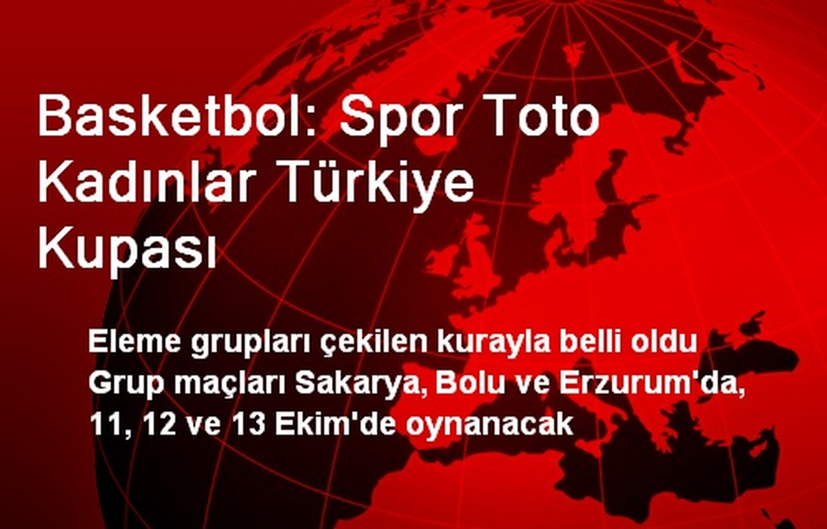 Basketbol: Spor Toto Kadınlar Türkiye Kupası