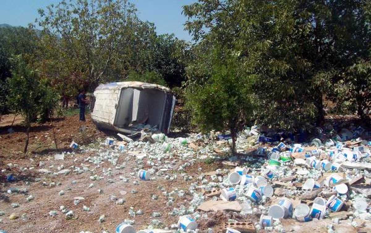 Besni\'de Minibüs Devrildi: 2 Yaralı