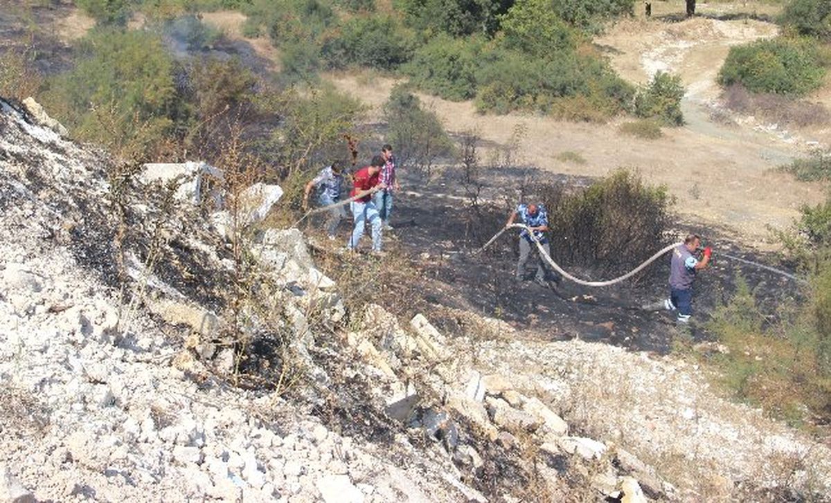 Çan\'da Ot Yangını