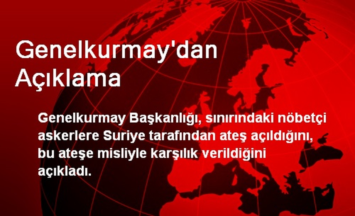 Suriye Sınırında Türk Askerlere Ateş Açıldı