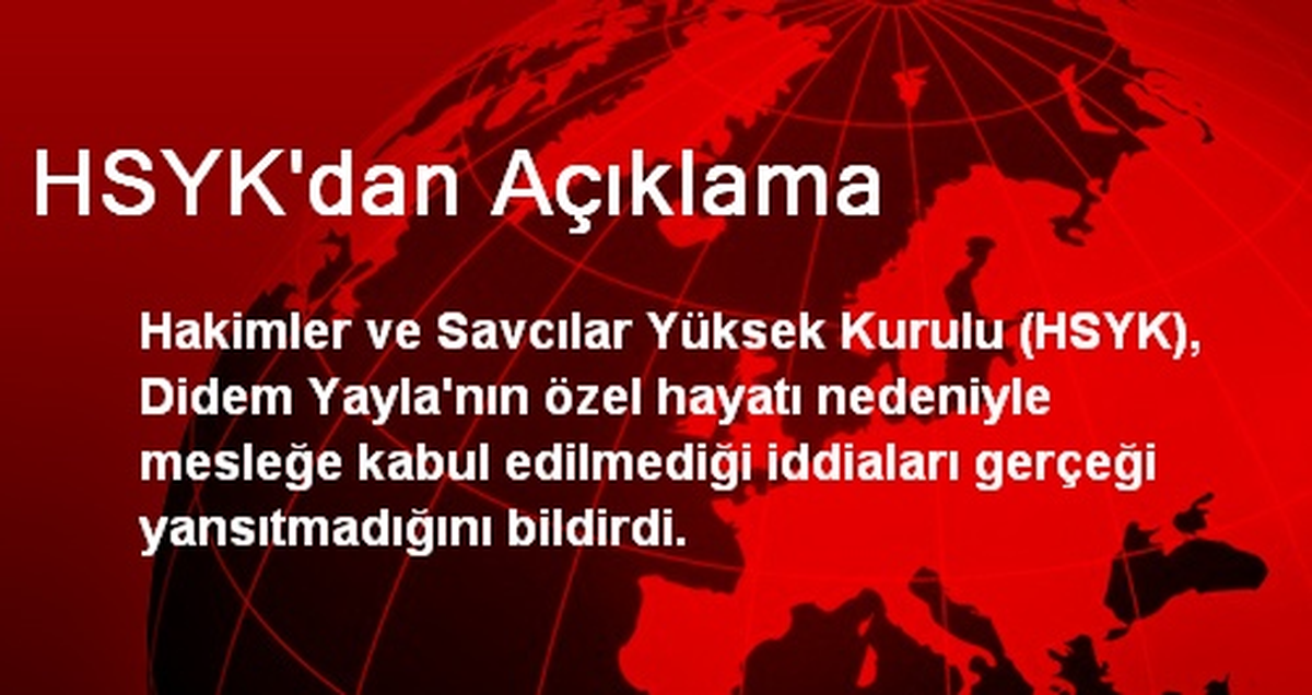 HSYK\'dan Açıklama
