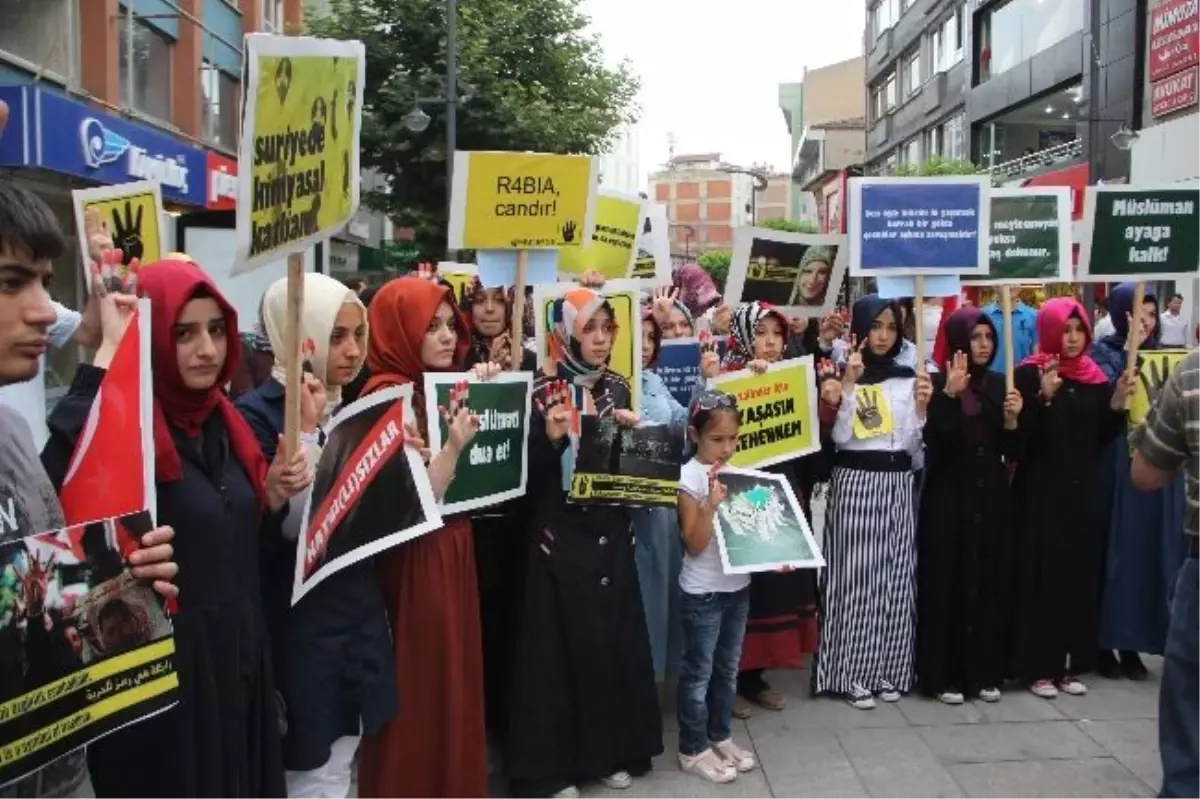 Karabük'te, Mısır ve Suriye'de Yaşananlar Protesto Edildi