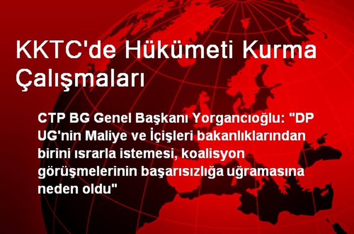KKTC\'de Hükümeti Kurma Çalışmaları