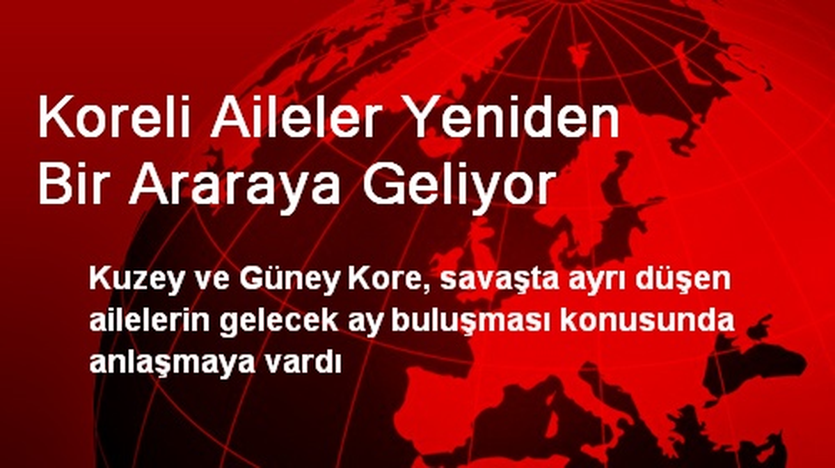 Koreli Aileler Yeniden Bir Araraya Geliyor
