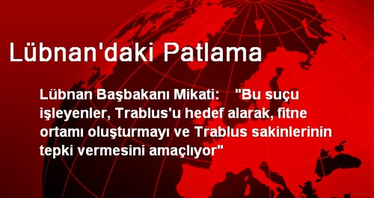 Lübnan\'daki Patlama