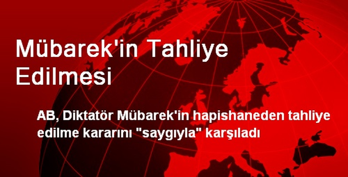 Mübarek\'in Tahliye Edilmesi