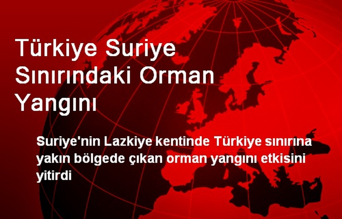 Türkiye Suriye Sınırındaki Orman Yangını
