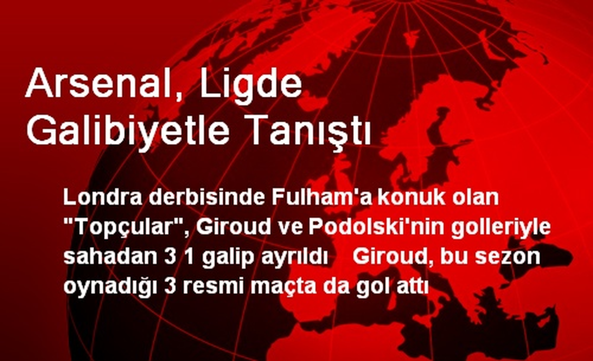 Arsenal, Ligde Galibiyetle Tanıştı