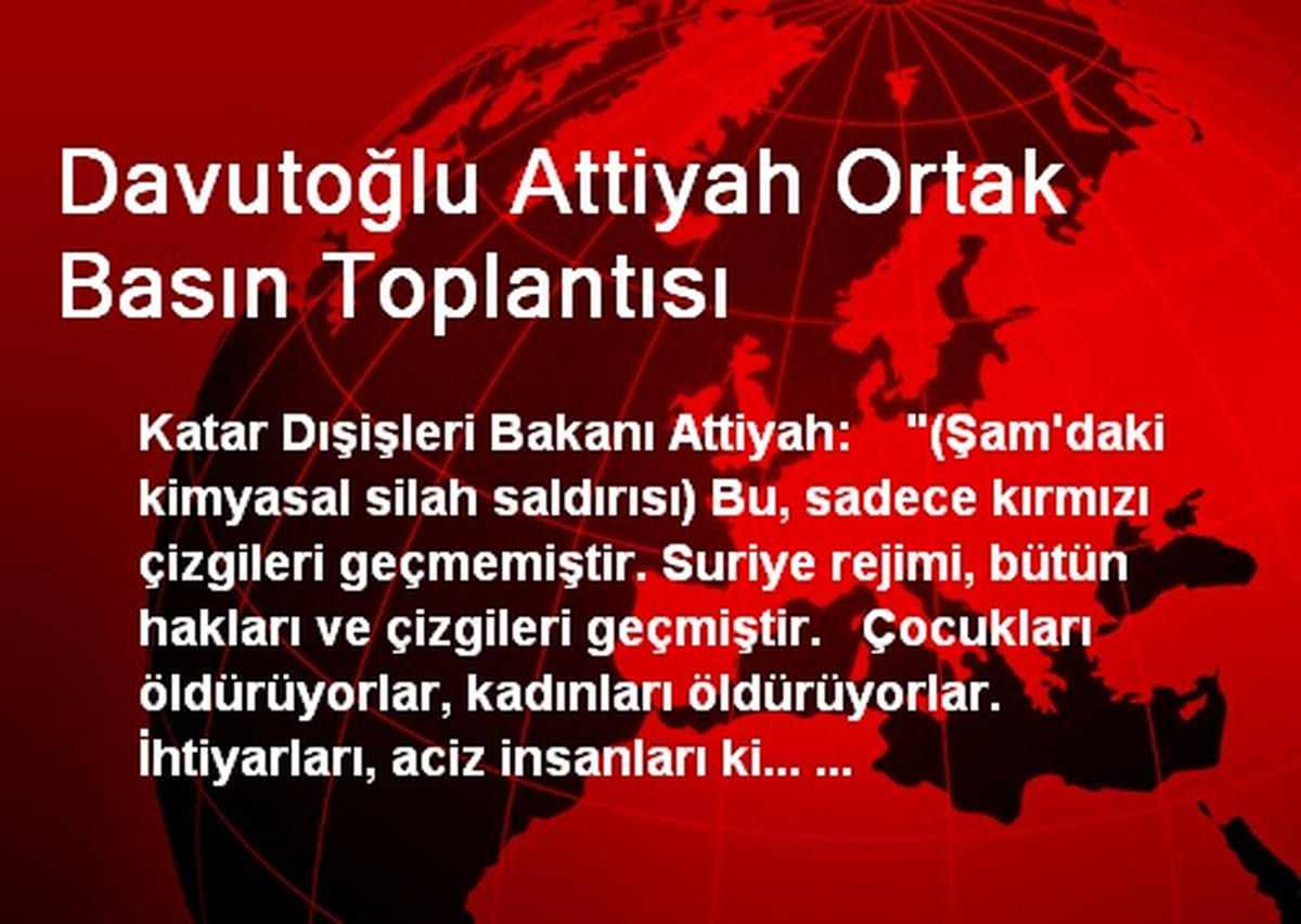 Davutoğlu Attiyah Ortak Basın Toplantısı