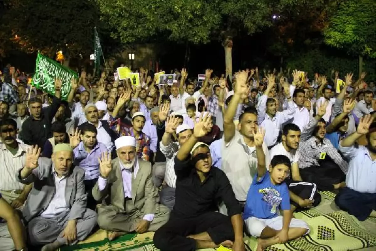 Suriye ve Mısır\'daki Katliamlara Mardin\'de Gece Protestosu