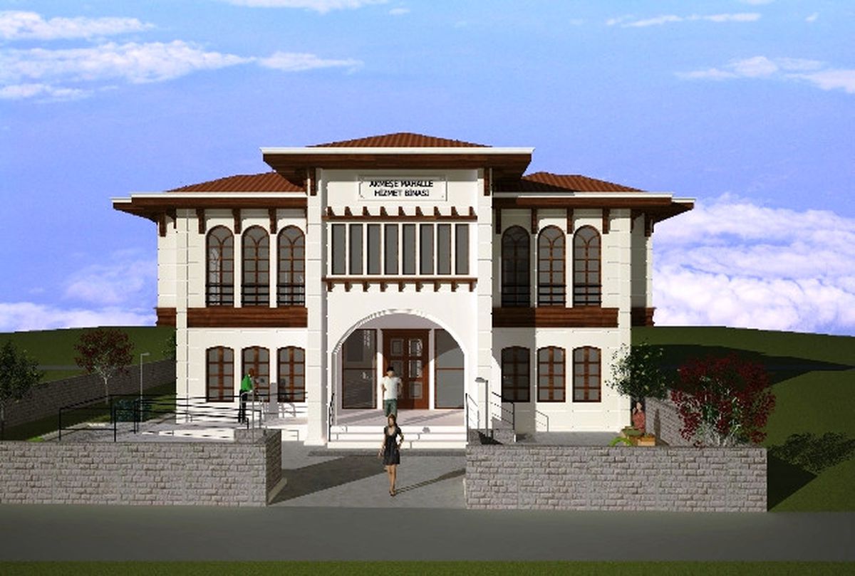 Akmeşe Mahalle Konağının Kaba İnşaatı Bitti