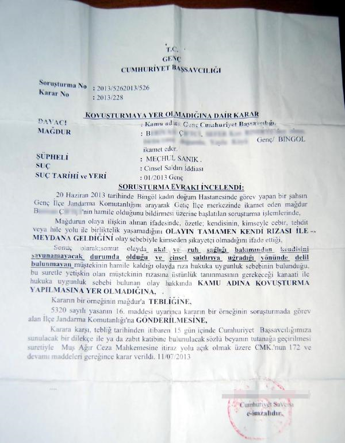 Bakanlık Zihinsel Engelli Kız Soruşturmasına Müdahil Oldu
