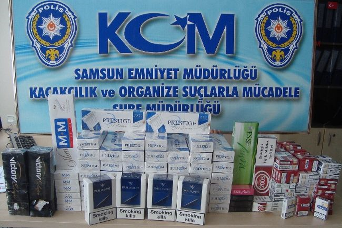 Samsun\'da Kaçak Sigara Operasyonu