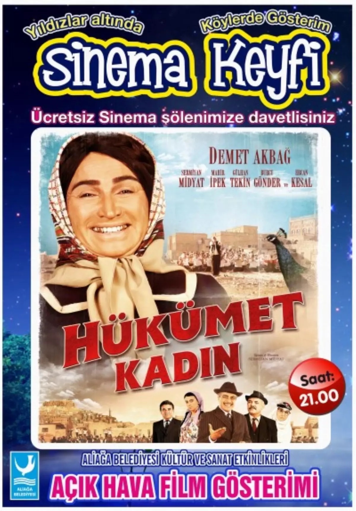 Aliağa Belediyesi\'nden Köylerde Film Gösterimi