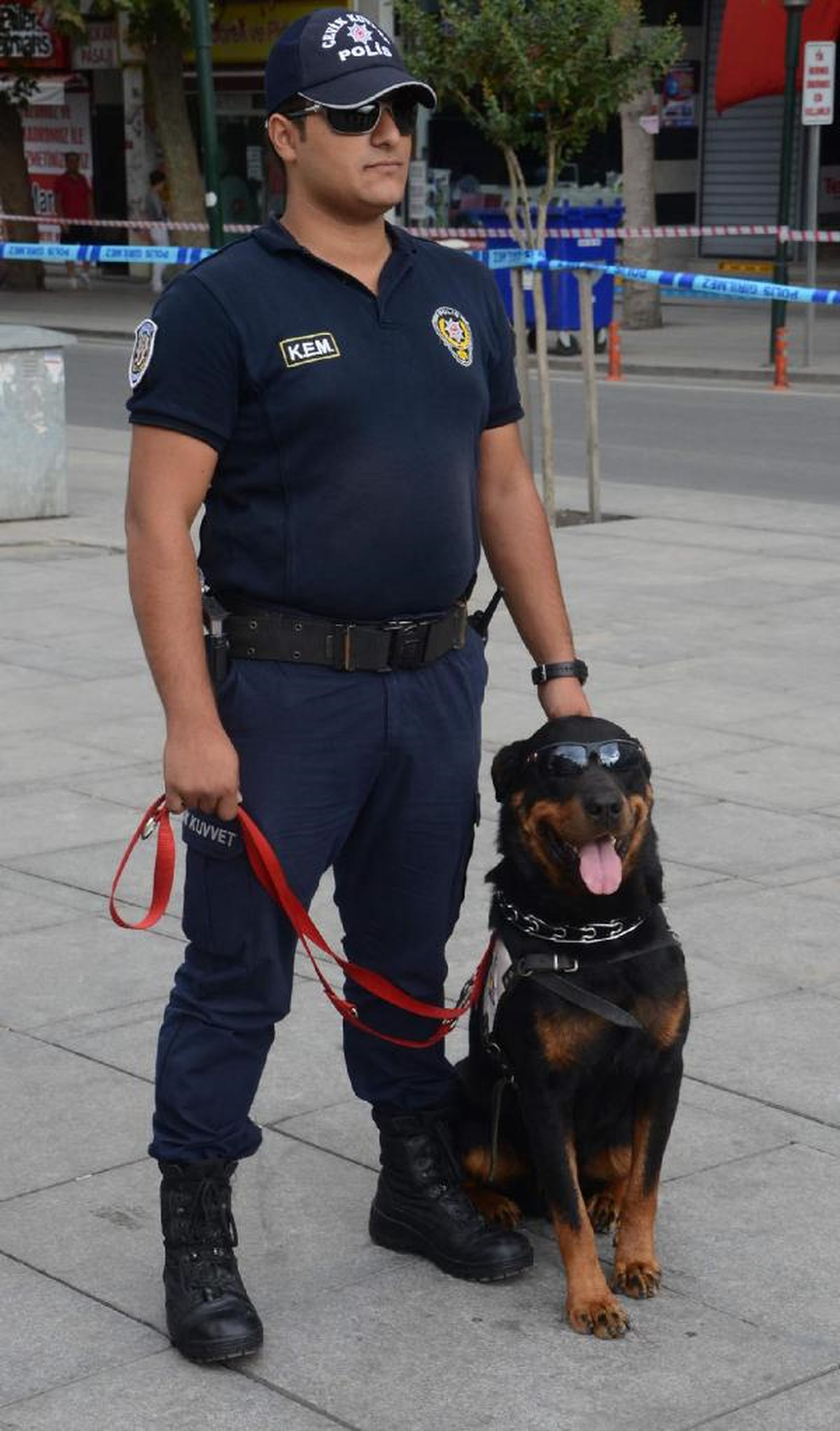 Güneş Gözlüklü Polis Köpeği \'Şimon\'