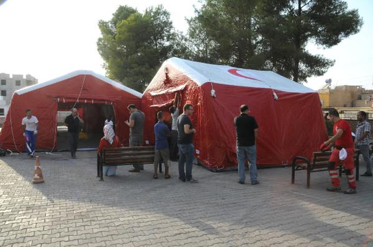 Akçakale\'ye Sahra Hastanesi Kuruldu