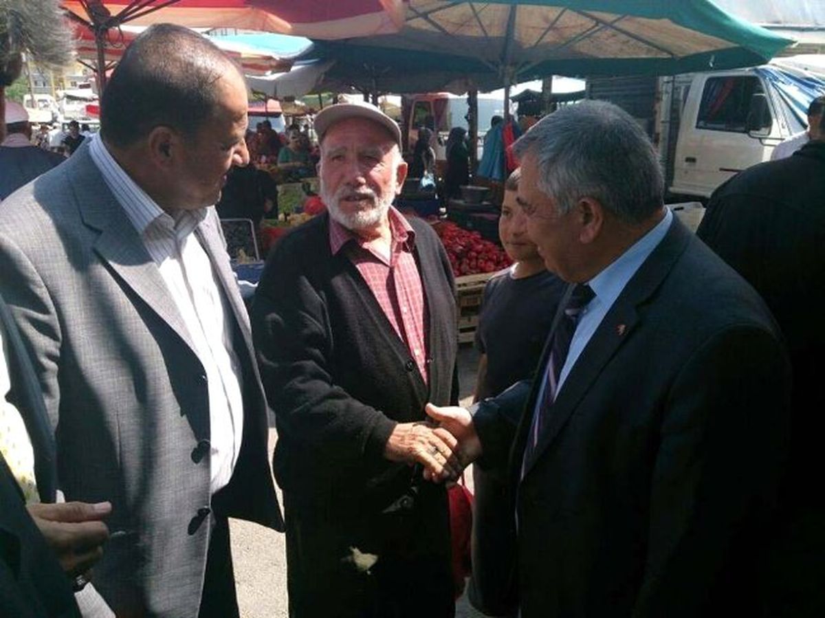 MHP Develi Adayı Mehmet Mankal\'dan Pazar Yerine Ziyaret