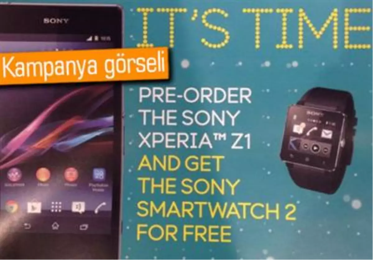 Xperia Z1 Ön Sipariş Edenlere, Smartwatch 2 Bedava