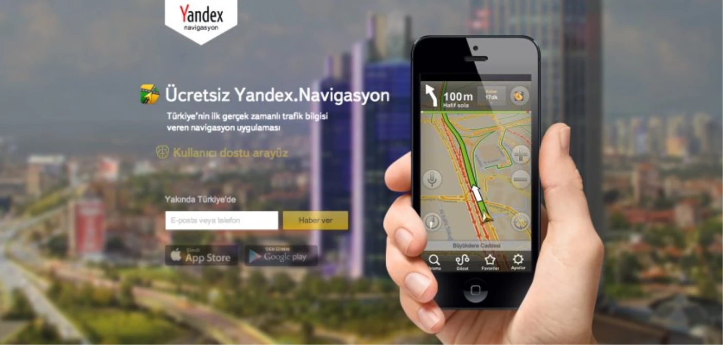 Yandex\'ten Ücretsiz Navigasyon Uygulaması Geliyor