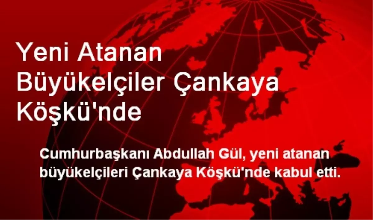 Yeni Atanan Büyükelçiler Çankaya Köşkü\'nde