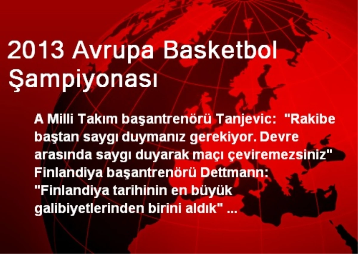 2013 Avrupa Basketbol Şampiyonası