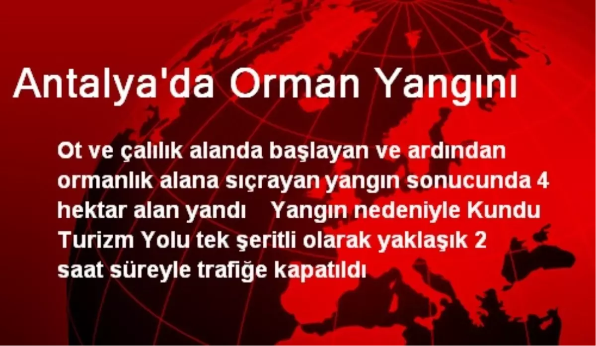 Antalya\'da Orman Yangını