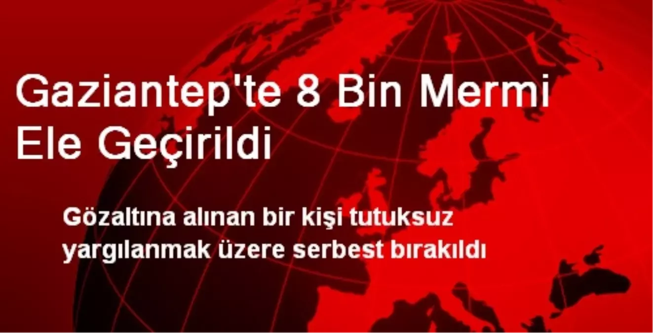 Gaziantep\'te 8 Bin Mermi Ele Geçirildi