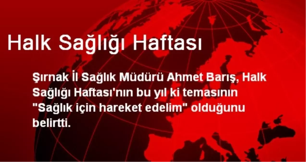 Halk Sağlığı Haftası