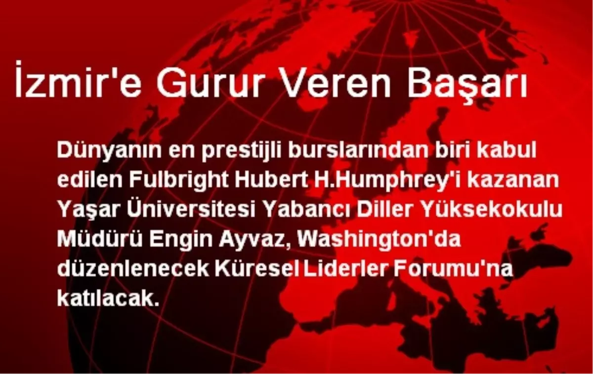 İzmir\'e Gurur Veren Başarı