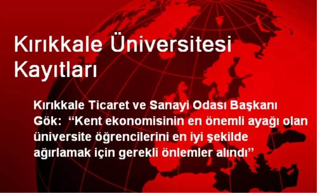 Kırıkkale Üniversitesi Kayıtları