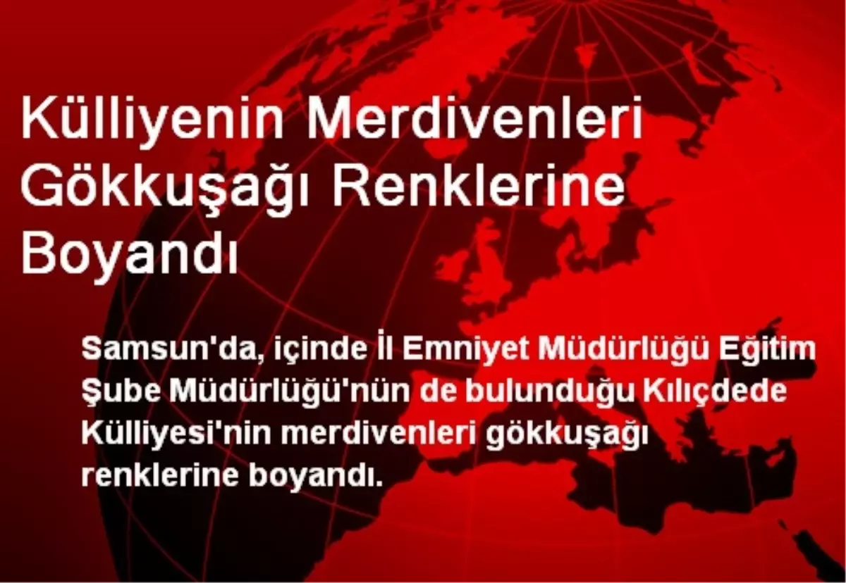 Külliyenin Merdivenleri Gökkuşağı Renklerine Boyandı