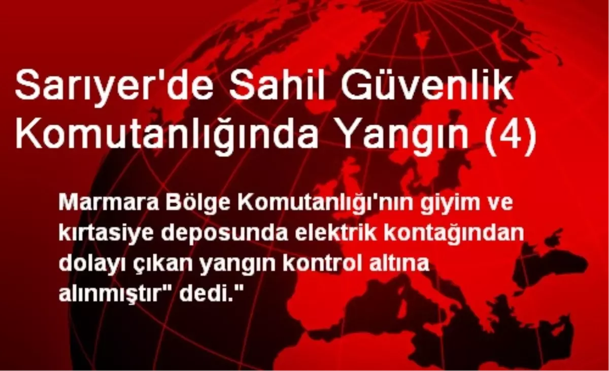 Sarıyer\'de Sahil Güvenlik Komutanlığında Yangın (4)