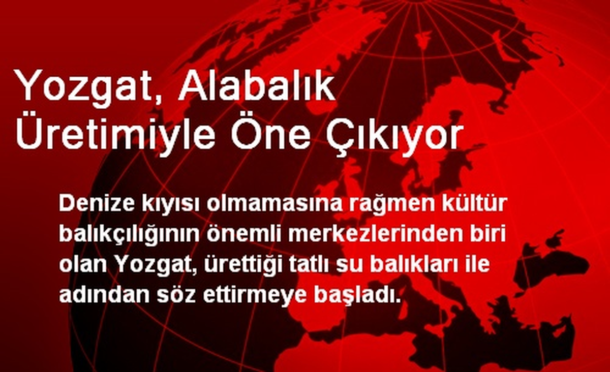 Yozgat, Alabalık Üretimiyle Öne Çıkıyor