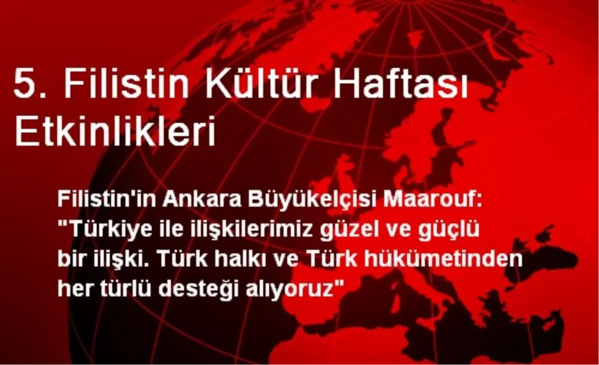 5. Filistin Kültür Haftası Etkinlikleri