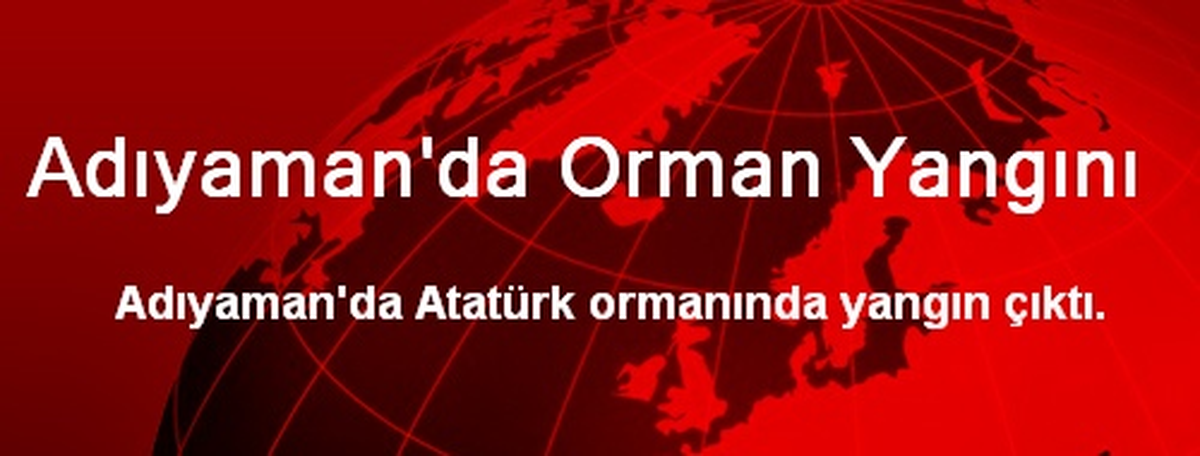 Adıyaman\'da Orman Yangını