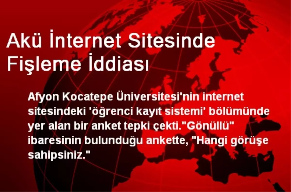 Akü İnternet Sitesinde Fişleme İddiası