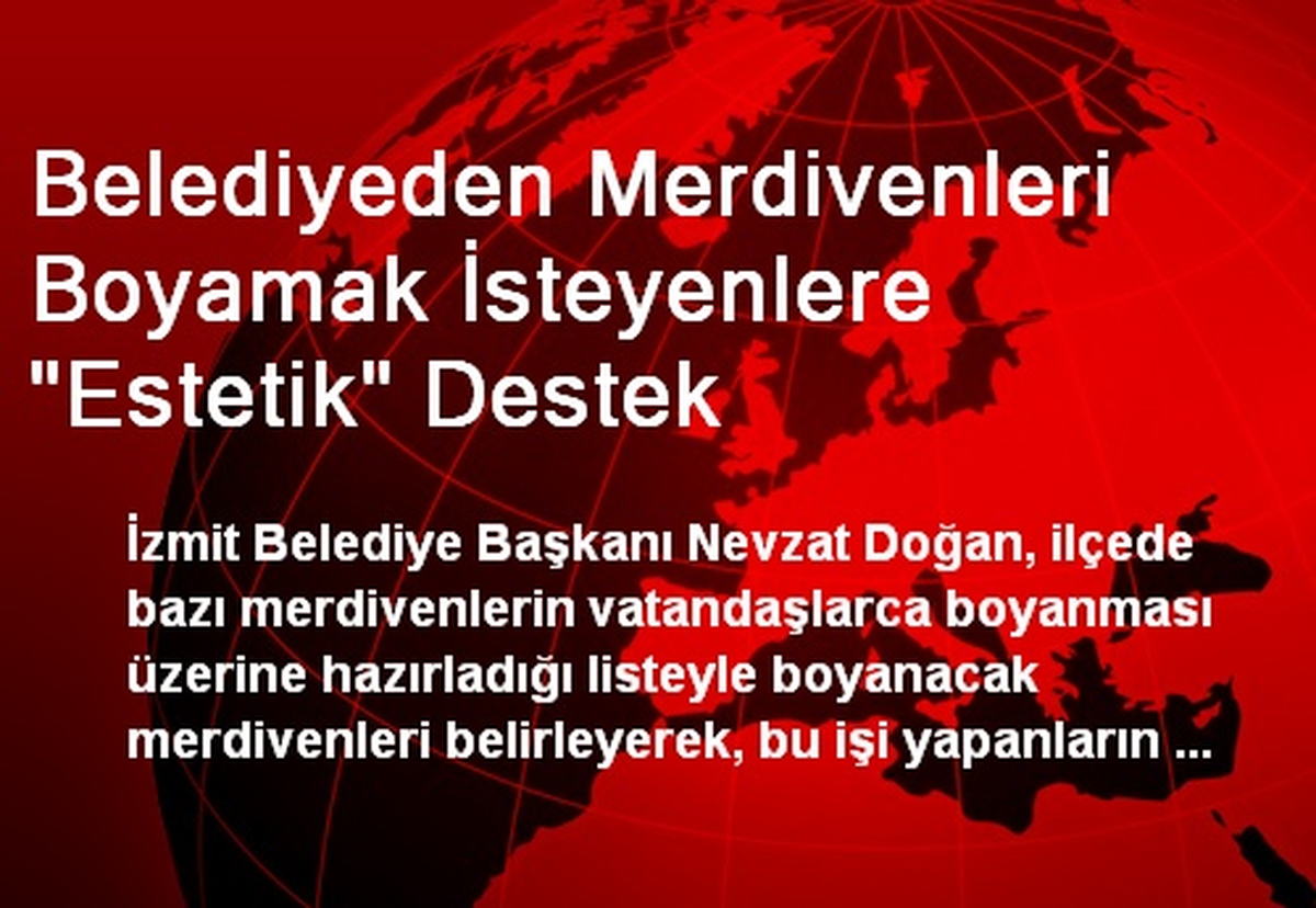 Belediyeden Merdivenleri Boyamak İsteyenlere "Estetik" Destek