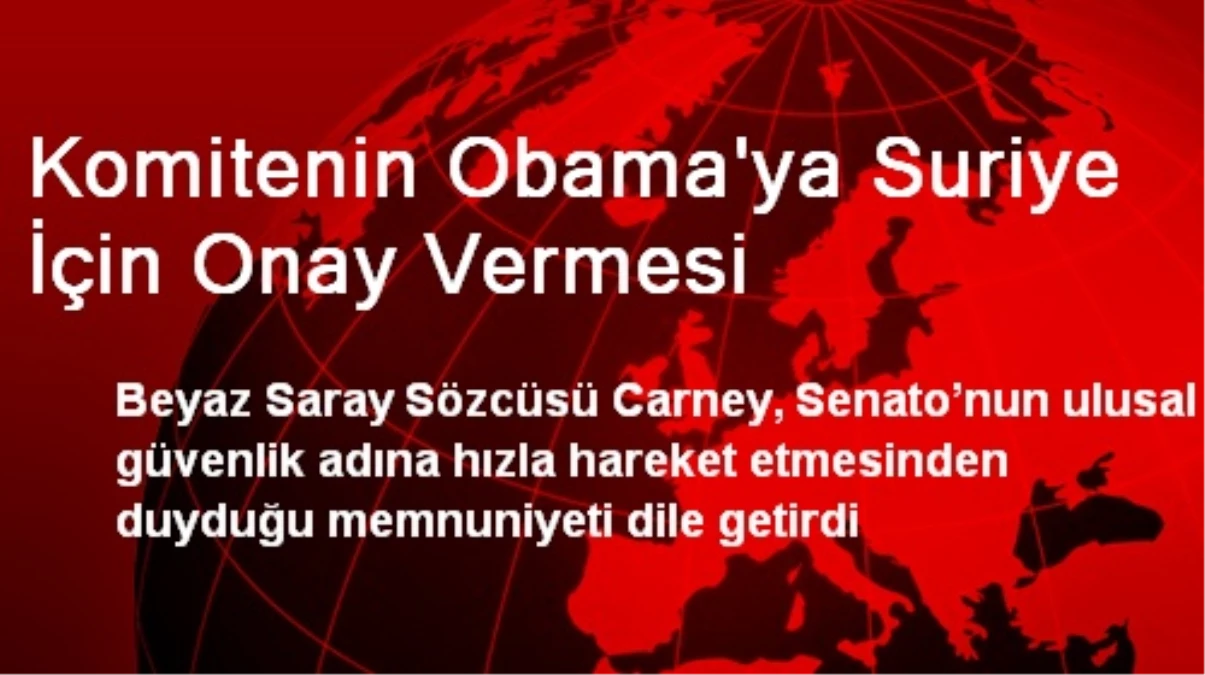 Komitenin Obama\'ya Suriye İçin Onay Vermesi