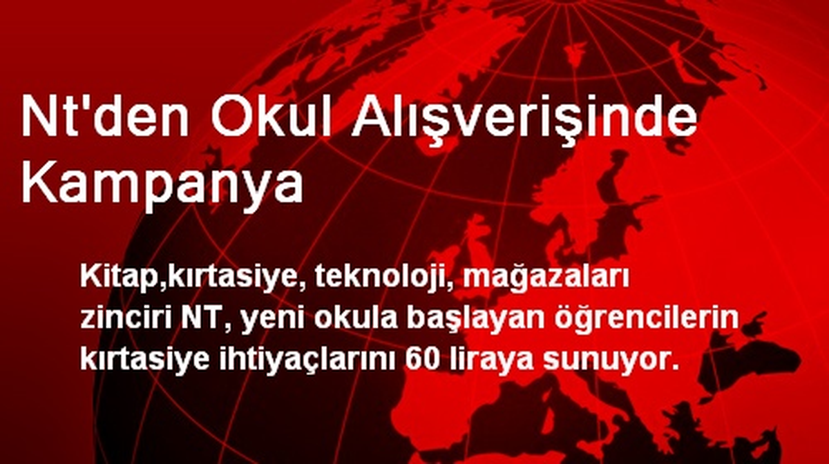 Nt\'den Okul Alışverişinde Kampanya