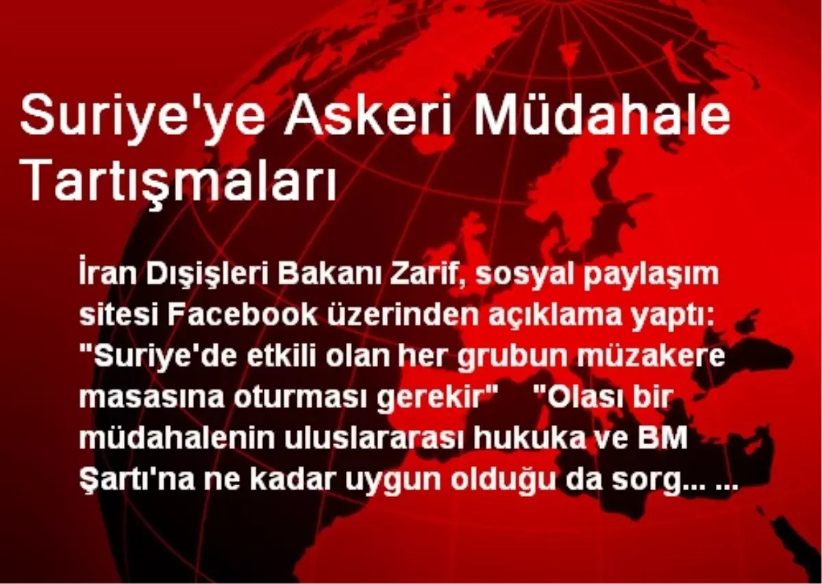 Suriye\'ye Askeri Müdahale Tartışmaları