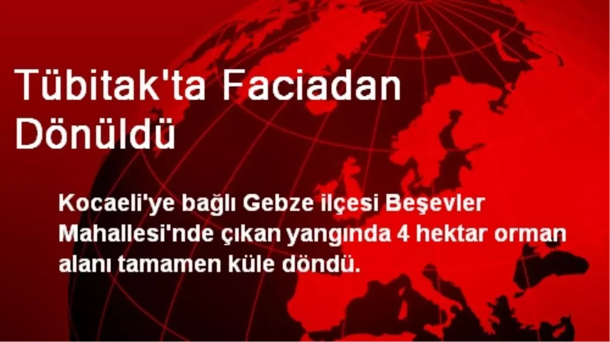 Tübitak\'ta Faciadan Dönüldü