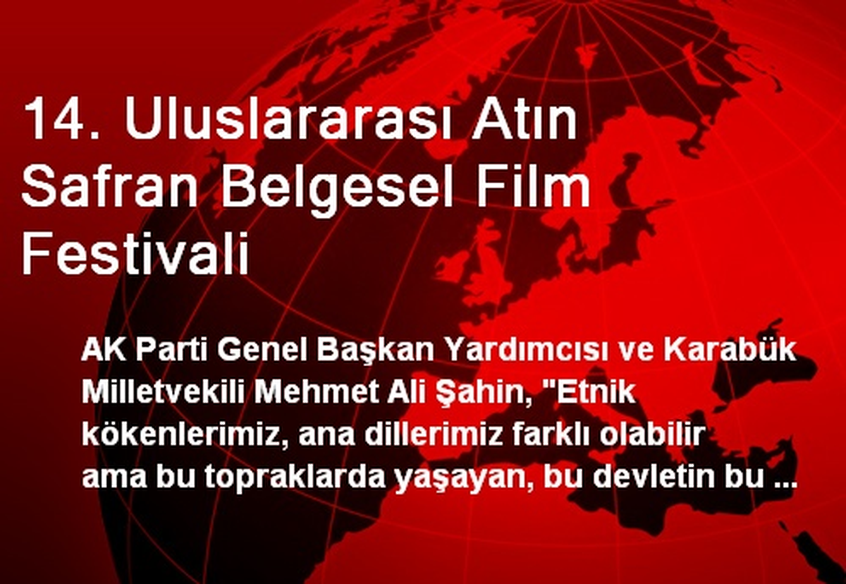 14. Uluslararası Atın Safran Belgesel Film Festivali