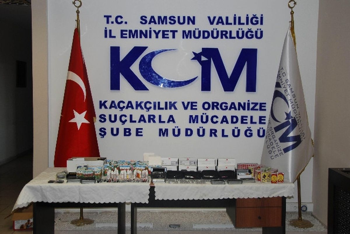 Samsun\'da Gümrük Kaçağı Elektronik Sigara Ele Geçirildi
