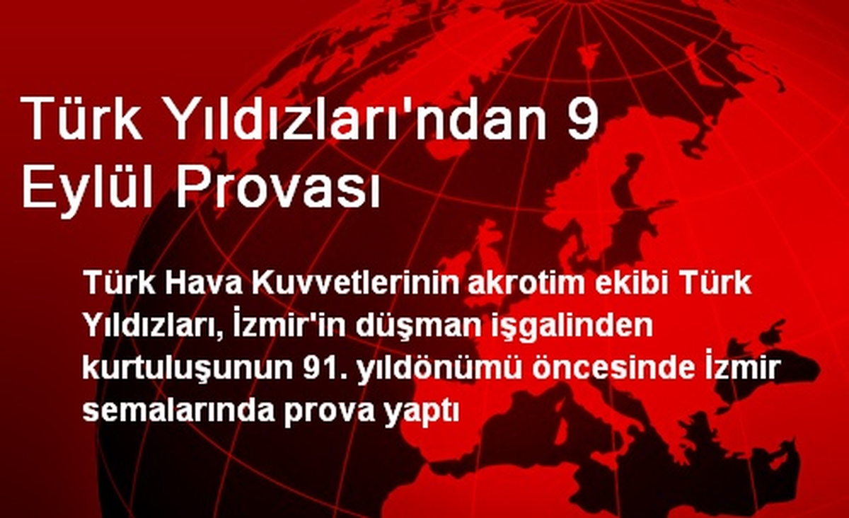 Türk Yıldızları\'ndan 9 Eylül Provası